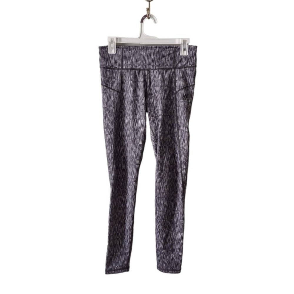 Adidas Climate High Rise Leggings Womens Medium Gray Activewear